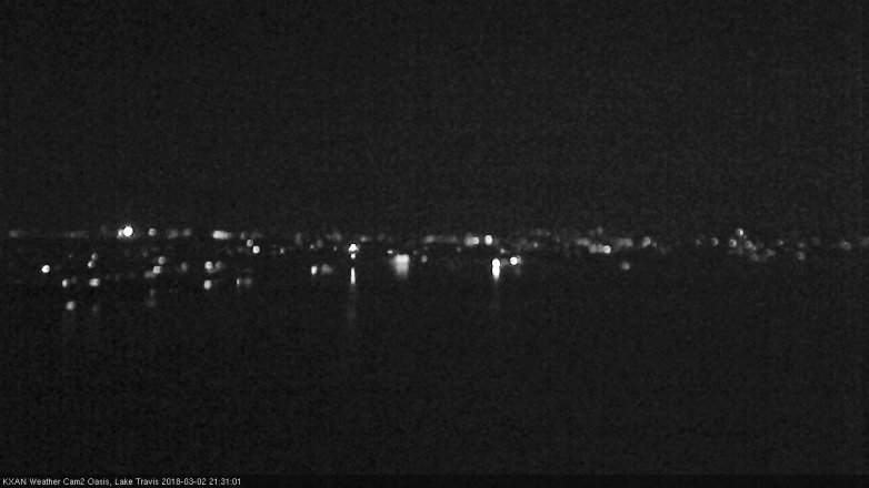 Lake Travis webcam, March 2, 2018 8:50 PM CT