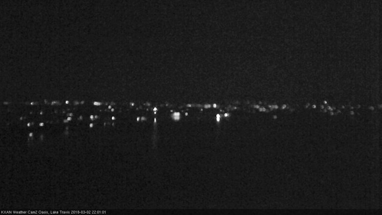 Lake Travis webcam, March 2, 2018 9:20 PM CT