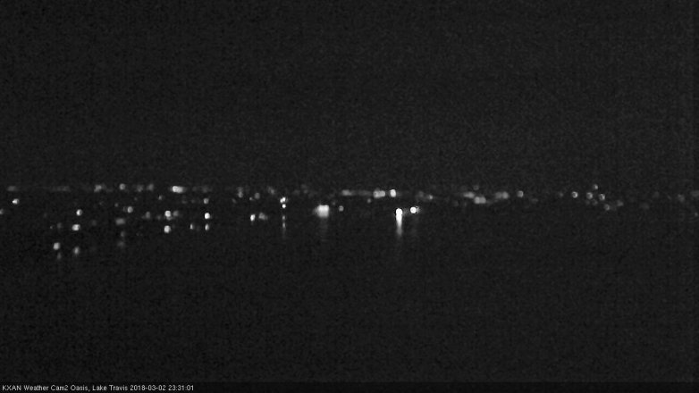 Lake Travis webcam, March 2, 2018 10:35 PM CT