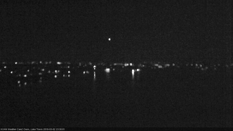 Lake Travis webcam, March 2, 2018 10:45 PM CT