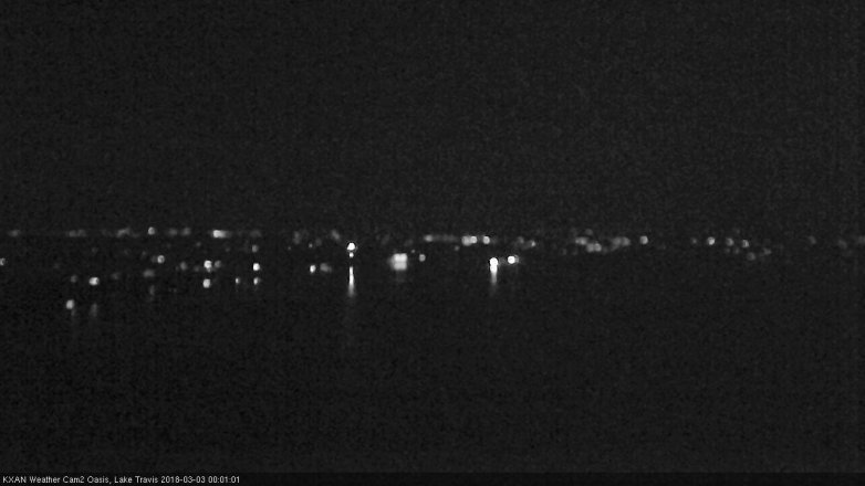 Lake Travis webcam, March 2, 2018 11:20 PM CT