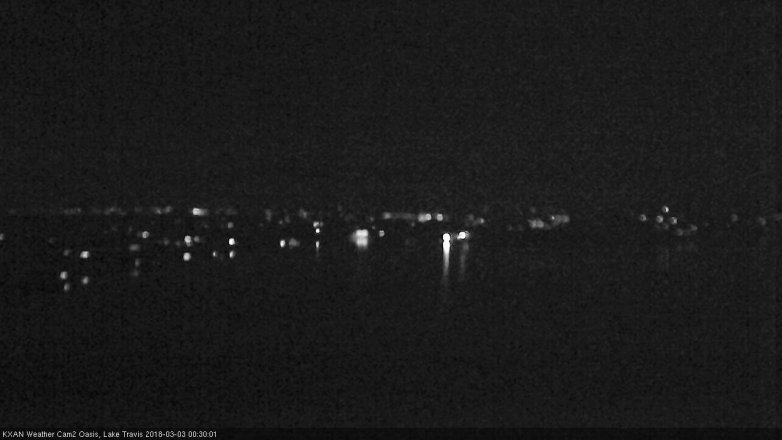 Lake Travis webcam, March 2, 2018 11:45 PM CT