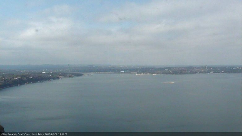 Lake Travis webcam, March 3, 2018 9:55 AM CT