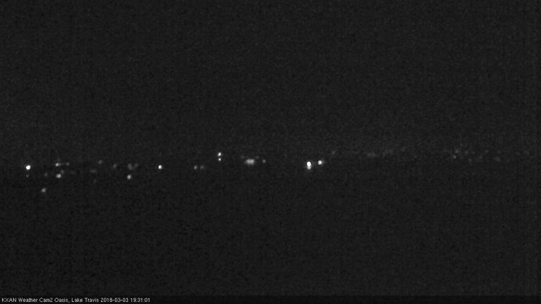 Lake Travis webcam, March 3, 2018 6:50 PM CT