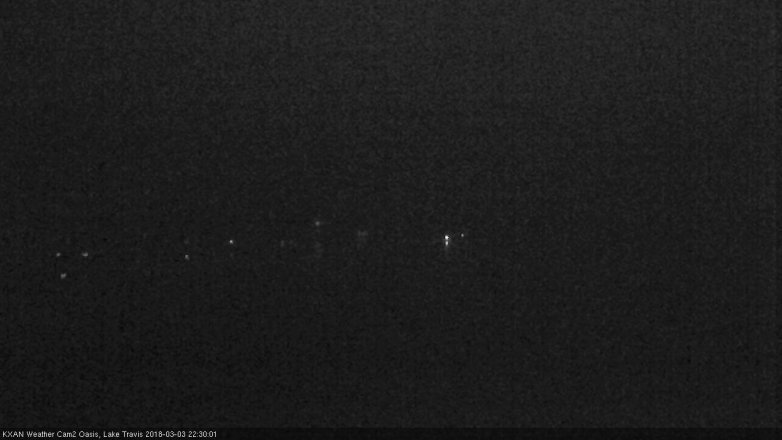 Lake Travis webcam, March 3, 2018 10:00 PM CT