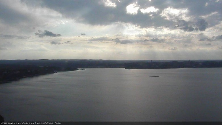 Lake Travis webcam, March 4, 2018 4:05 PM CT