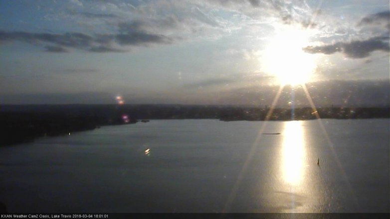 Lake Travis webcam, March 4, 2018 5:15 PM CT
