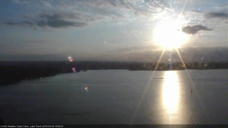 Lake Travis webcam, March 4, 2018 5:25 PM CT