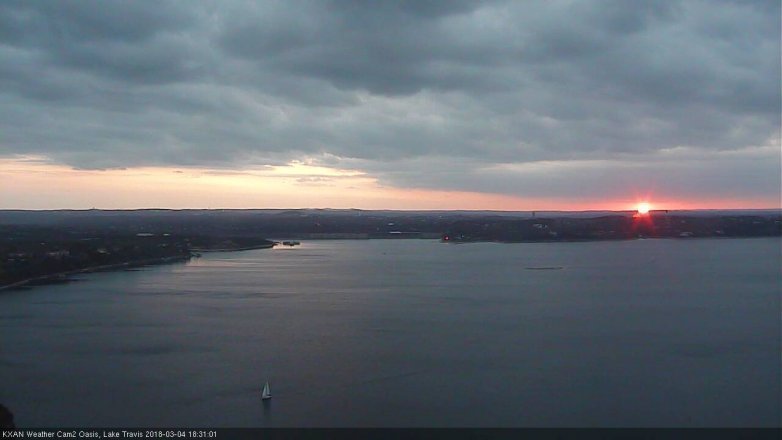 Lake Travis webcam, March 4, 2018 5:50 PM CT