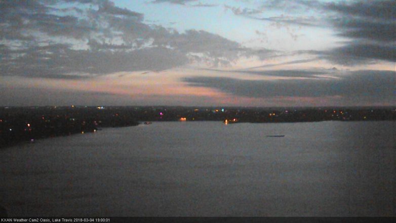 Lake Travis webcam, March 4, 2018 6:20 PM CT