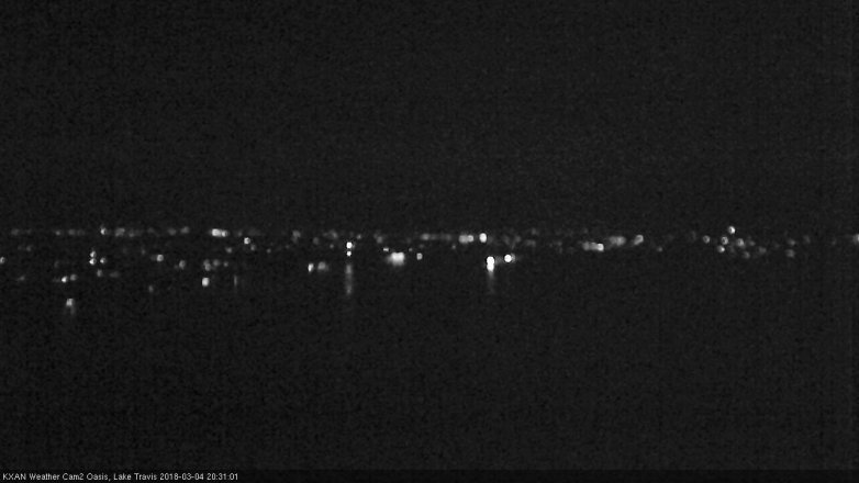 Lake Travis webcam, March 4, 2018 7:45 PM CT