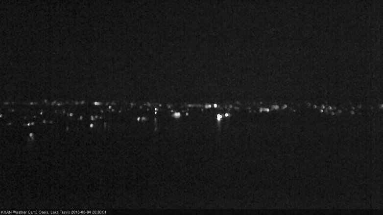 Lake Travis webcam, March 4, 2018 7:50 PM CT