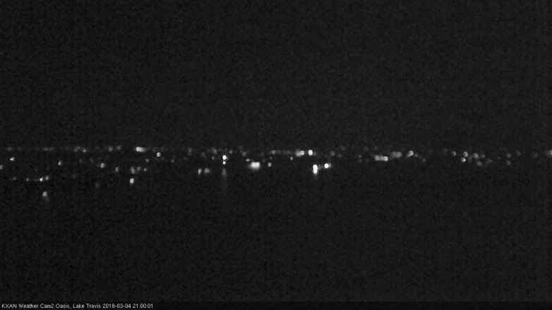 Lake Travis webcam, March 4, 2018 8:05 PM CT