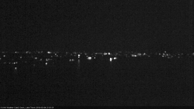 Lake Travis webcam, March 4, 2018 8:30 PM CT