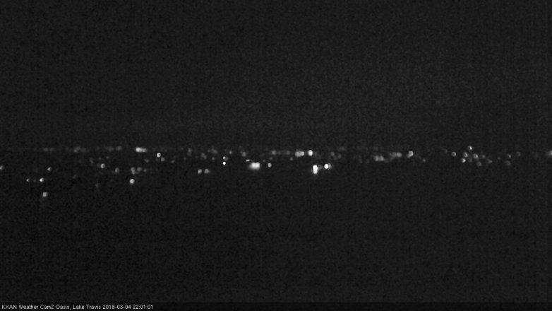 Lake Travis webcam, March 4, 2018 9:15 PM CT