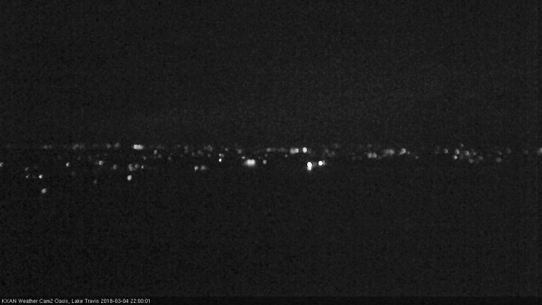 Lake Travis webcam, March 4, 2018 9:20 PM CT