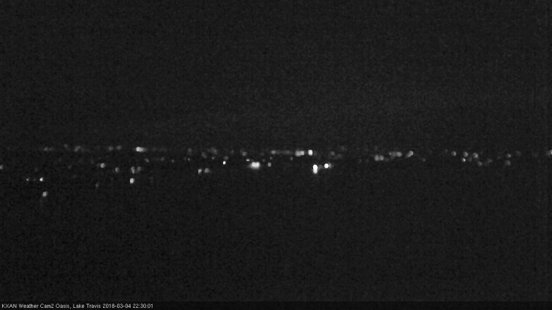 Lake Travis webcam, March 4, 2018 9:50 PM CT