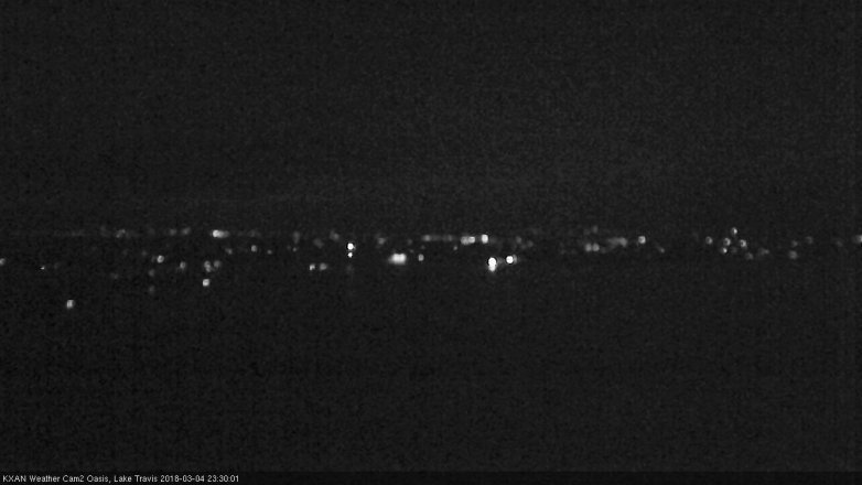 Lake Travis webcam, March 4, 2018 10:45 PM CT
