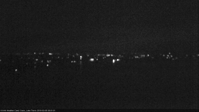 Lake Travis webcam, March 4, 2018 11:25 PM CT