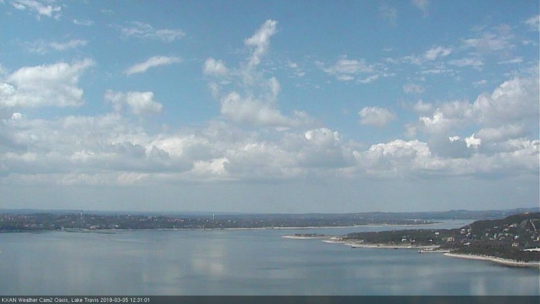 Lake Travis webcam, March 5, 2018 11:35 AM CT