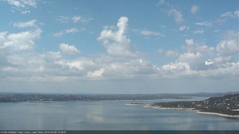 Lake Travis webcam, March 5, 2018 11:55 AM CT