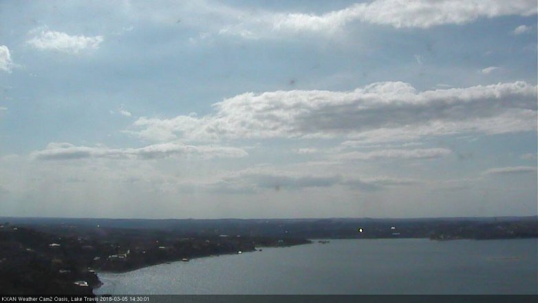 Lake Travis webcam, March 5, 2018 1:35 PM CT