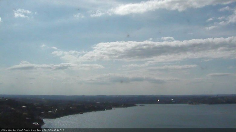 Lake Travis webcam, March 5, 2018 1:55 PM CT