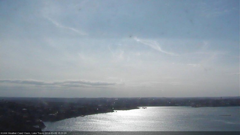 Lake Travis webcam, March 5, 2018 2:35 PM CT