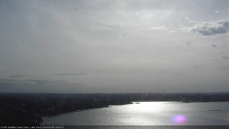 Lake Travis webcam, March 5, 2018 3:15 PM CT