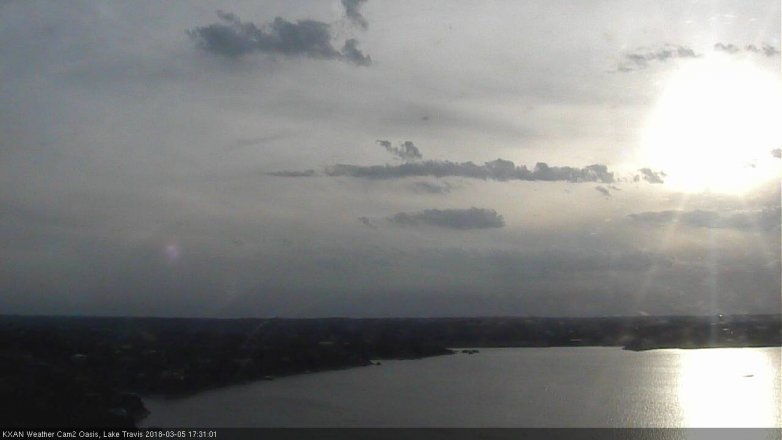 Lake Travis webcam, March 5, 2018 4:50 PM CT