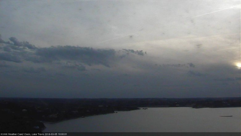 Lake Travis webcam, March 5, 2018 5:15 PM CT