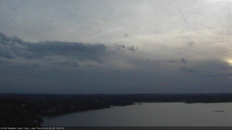 Lake Travis webcam, March 5, 2018 5:25 PM CT