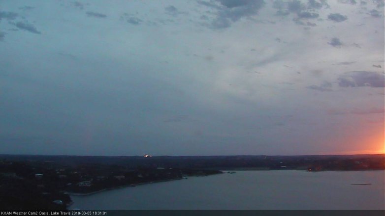 Lake Travis webcam, March 5, 2018 5:45 PM CT
