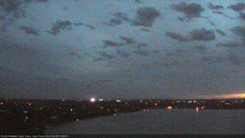 Lake Travis webcam, March 5, 2018 6:15 PM CT