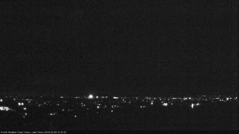 Lake Travis webcam, March 5, 2018 8:20 PM CT
