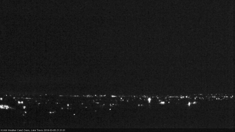 Lake Travis webcam, March 5, 2018 9:00 PM CT
