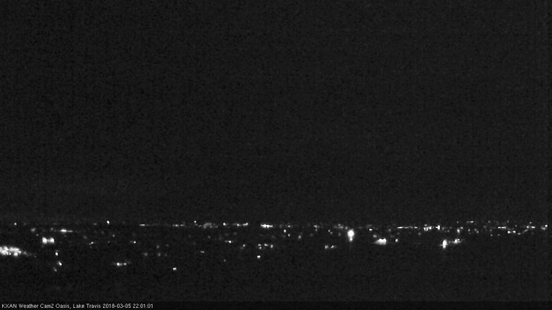 Lake Travis webcam, March 5, 2018 9:30 PM CT
