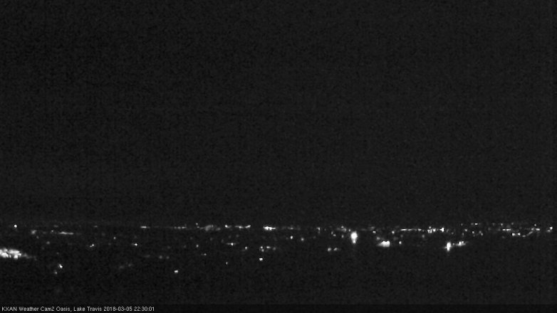 Lake Travis webcam, March 5, 2018 9:45 PM CT