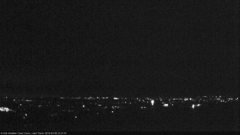 Lake Travis webcam, March 5, 2018 9:50 PM CT