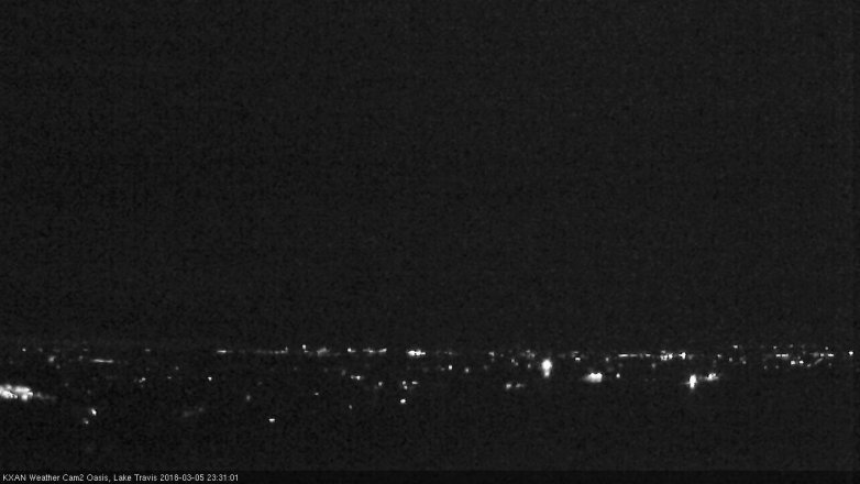 Lake Travis webcam, March 5, 2018 11:00 PM CT
