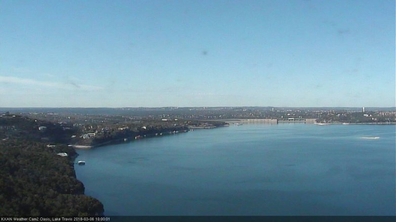 Lake Travis webcam, March 6, 2018 9:05 AM CT