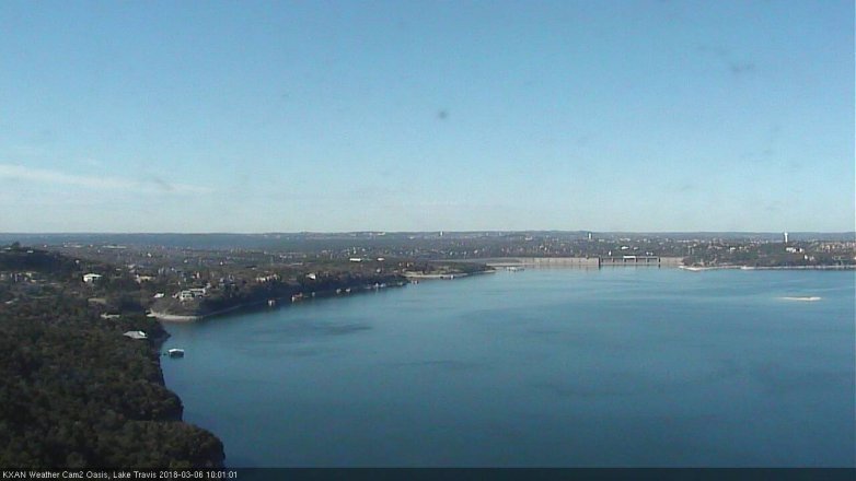 Lake Travis webcam, March 6, 2018 9:15 AM CT