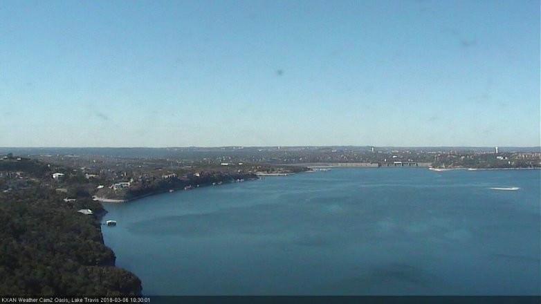 Lake Travis webcam, March 6, 2018 9:40 AM CT