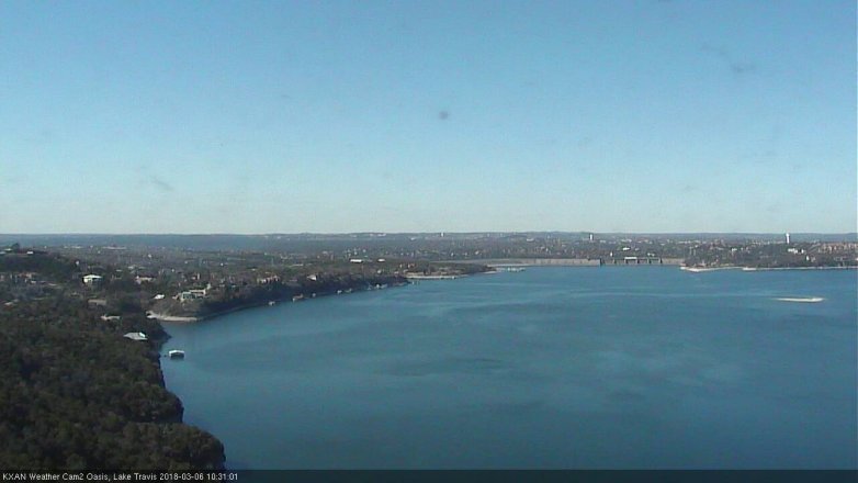 Lake Travis webcam, March 6, 2018 10:00 AM CT