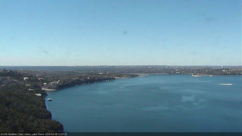 Lake Travis webcam, March 6, 2018 10:20 AM CT