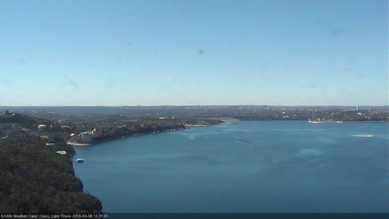 Lake Travis webcam, March 6, 2018 10:55 AM CT