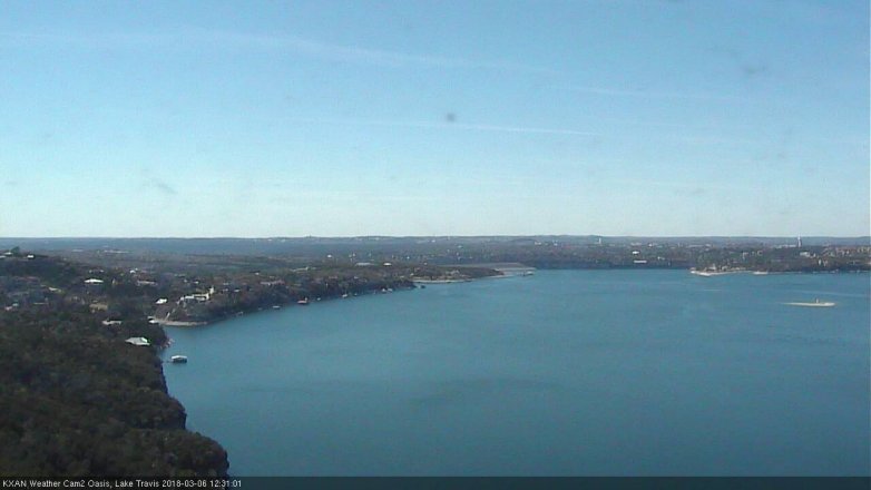Lake Travis webcam, March 6, 2018 12:00 PM CT
