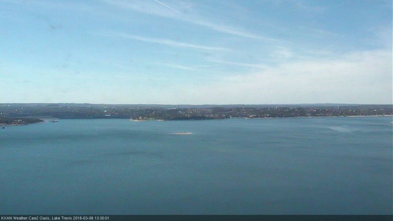 Lake Travis webcam, March 6, 2018 12:40 PM CT