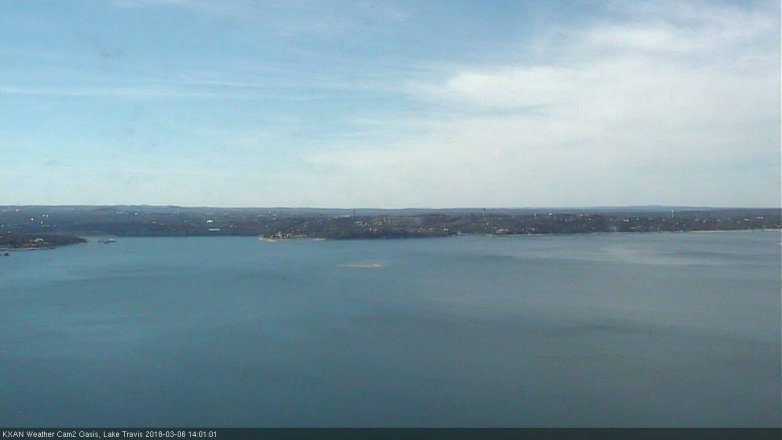 Lake Travis webcam, March 6, 2018 1:15 PM CT