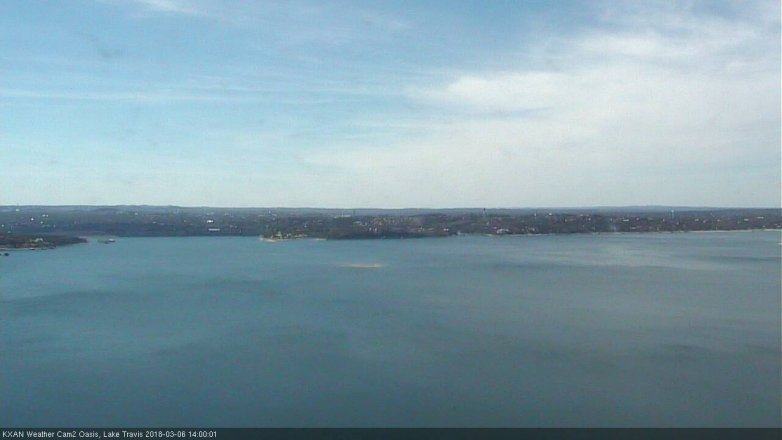 Lake Travis webcam, March 6, 2018 1:20 PM CT